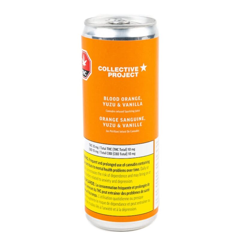 1:1 Blood Orange Yuzu & Vanilla Sparkling Juice <br> 355ml <br> 10:10mg THC/CBD