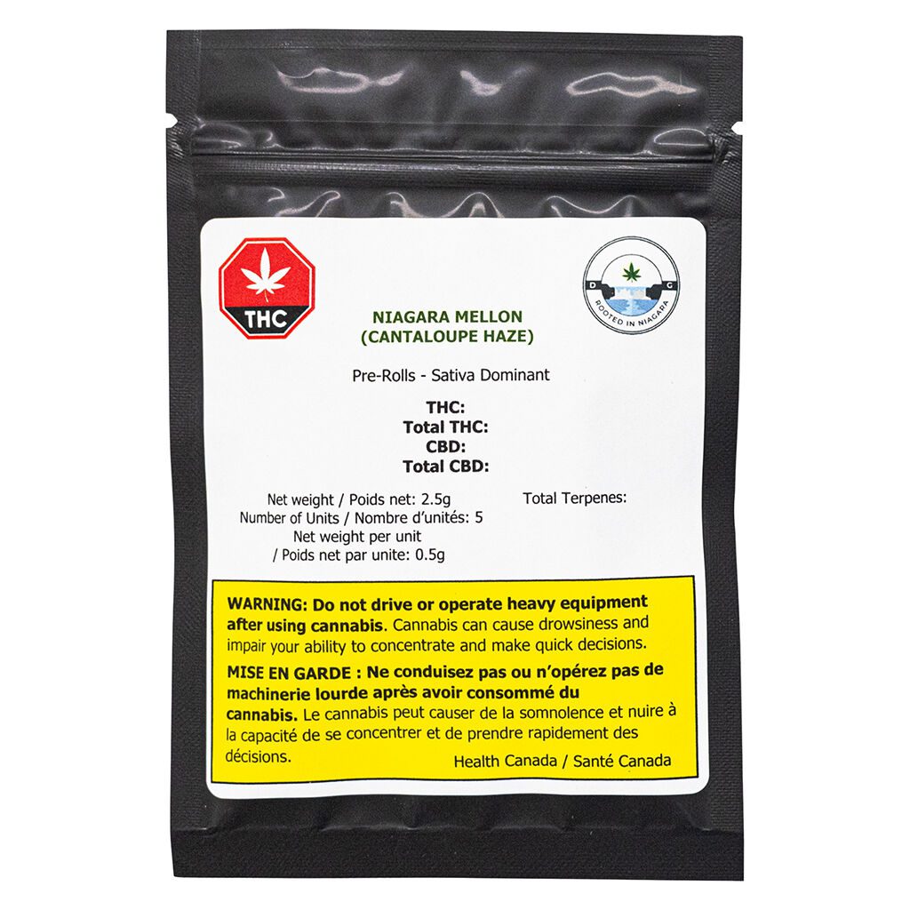 Niagara Mellon Pre-rolls 5 Pack <br>Sativa <br>24.5% - Image 2