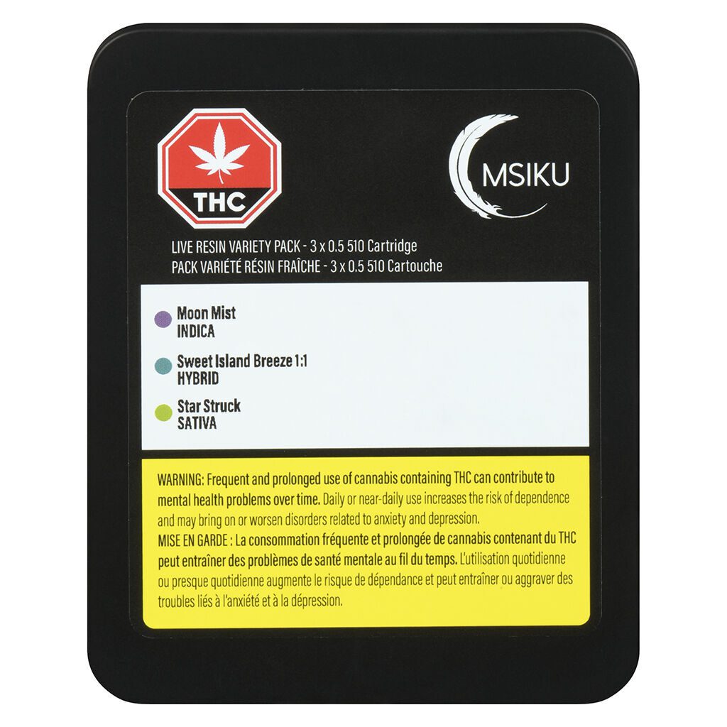 Live Resin Variety Pack 510 3x0.5g <br>Hybrid <br>29-79% - Image 2