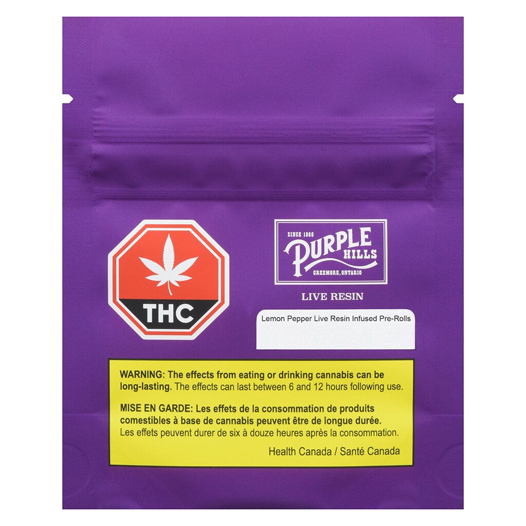 Lemon Pepper Live Resin Infused Pre-Rolls 3 Pack <br>Sativa <br>39% - Image 2