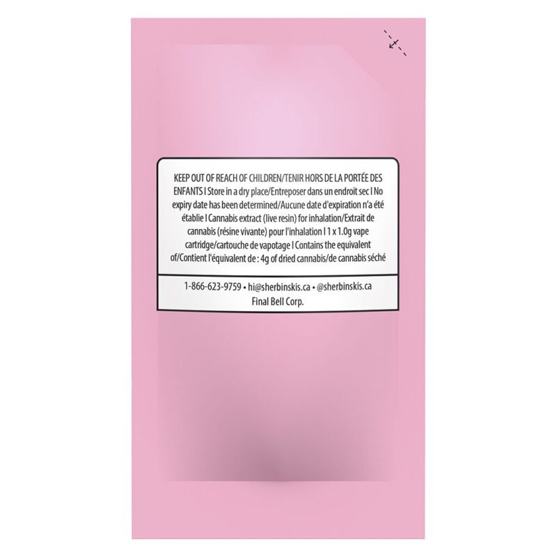 Pink Sherbs Live Resin 510 1g <br>Hybrid <br>75.4%