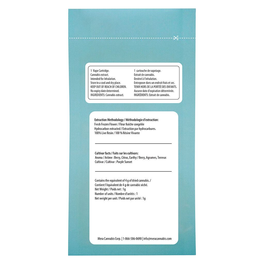 Purple Sunset Live Resin 510 <br>Indica <br>79.5% | 12.7% Terps - Image 3