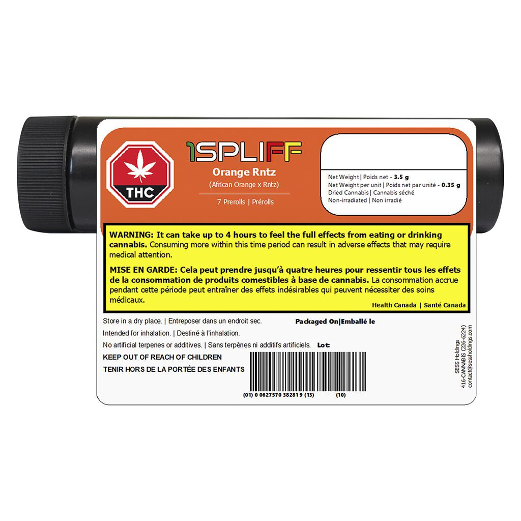 Orange Rntz Pre-Rolls 7 Pack <br>Hybrid <br>28.0% | 3.75% Terps - Image 3