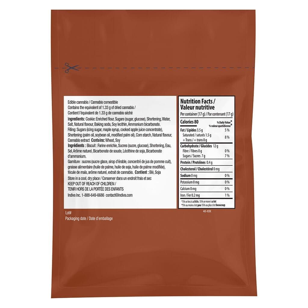 CBD/THC Maple Flavour Double Stuffed Cookie 5:1 <br> 50mg CBD <br>10mg THC - Image 3