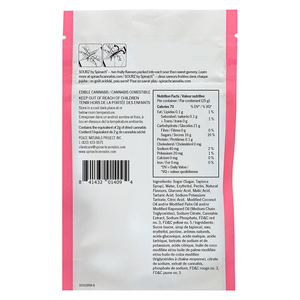 SOURZ Pink Lemonade Soft Chews 5 Pack - Image 3