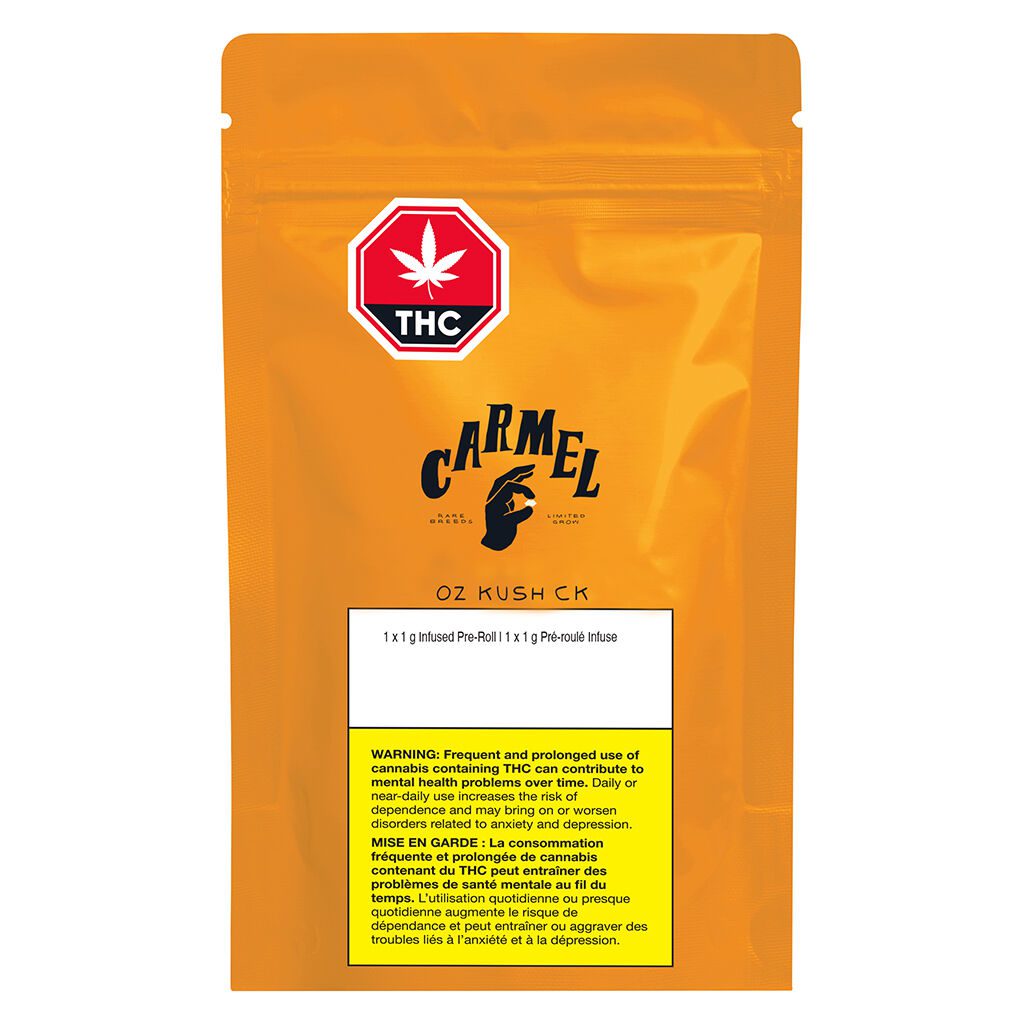 OZ Kush Cake Infused Pre-Roll - Single <br>Indica <br>36.27% - Image 2