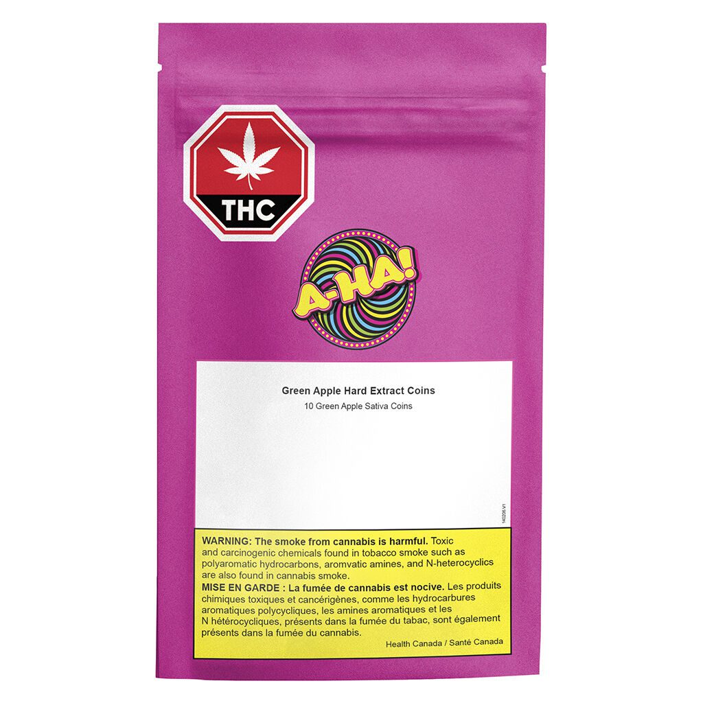 Green Apple Hard Extract Coins 10 pcs <br>Sativa <br>10mg THC per unit - Image 2