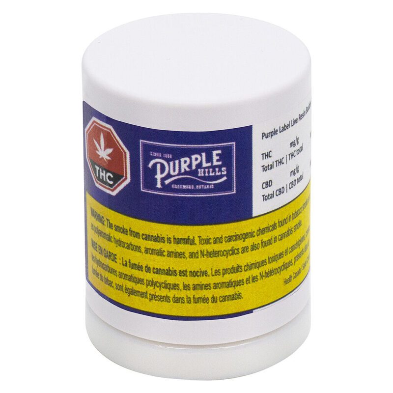 Purple Label (Royal Cherry x Orangeade) Résine vivante Badder 1g Hybride 66.1% | 11.6% de Terps