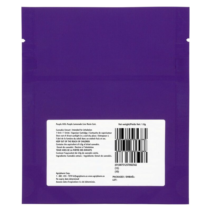 Purple Lemonade Live Resin 510 1g <br>Indica <br>72.6% | 12.9% Terps