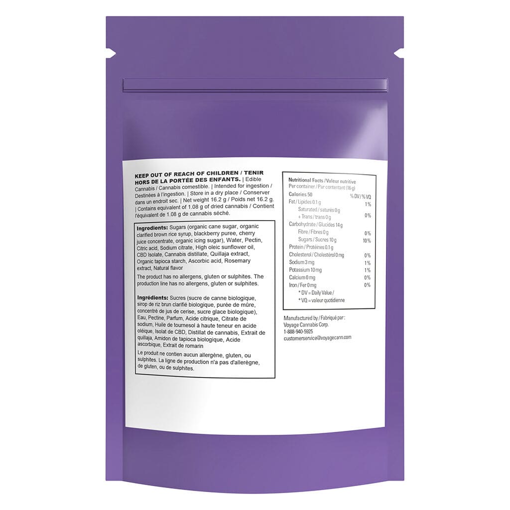 Rapid Blackberry De-vine 1:4 Soft Chews <br>4 Pack <br>10mg THC | 40mg CBD - Image 3