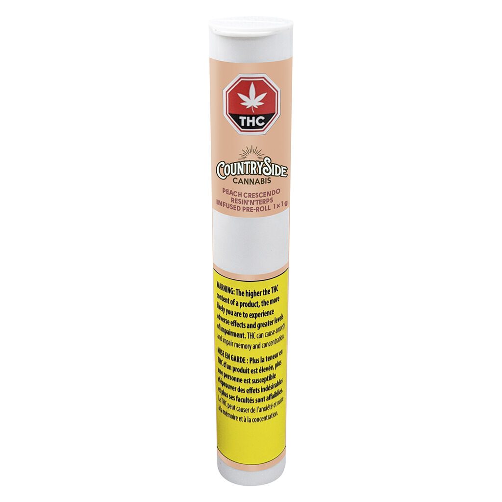 Peach Crescendo Resin'N'Terps Infused Pre-Roll - Single <br>Indica <br>41.6% - Image 2