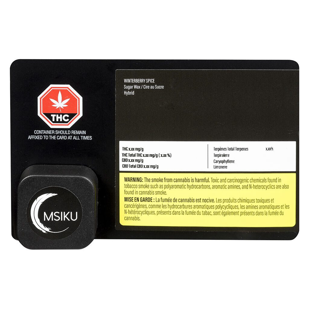 Winterberry Spice Sugar Wax 1g <br>Hybrid <br>80.2% | 5.79% Terps - Image 2