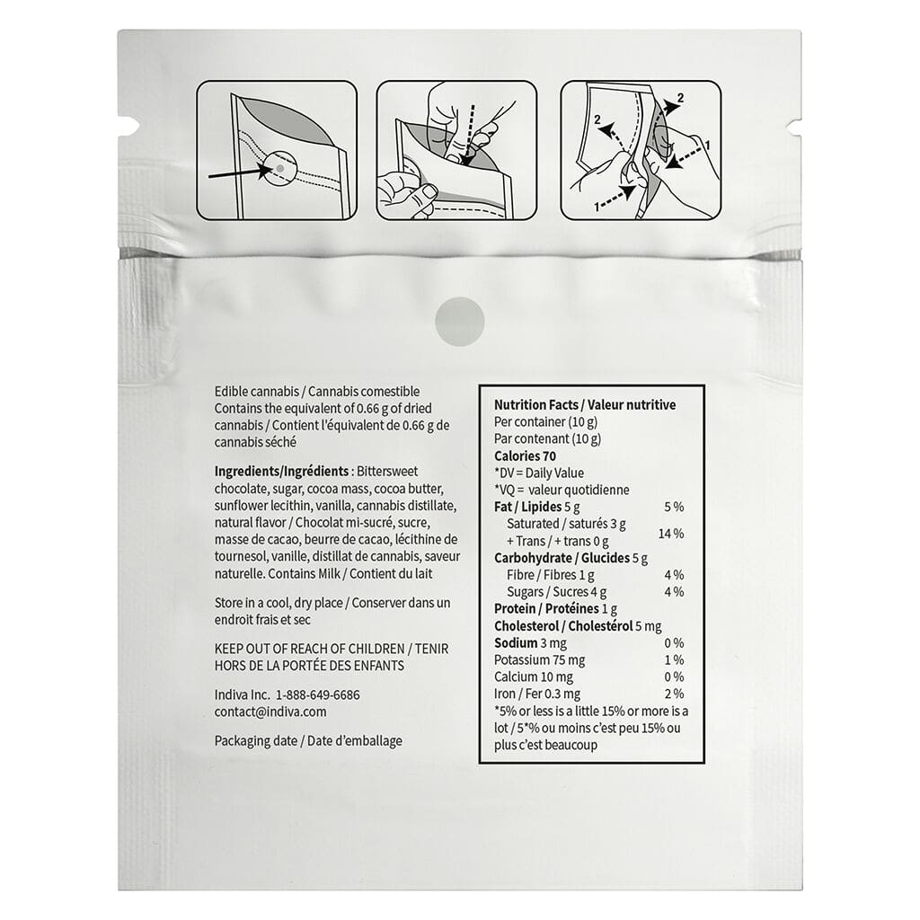 Caramel Chocolate 1:1 Balanced 1pc <br>CBD <br>10mg THC | 10mg CBD - Image 3