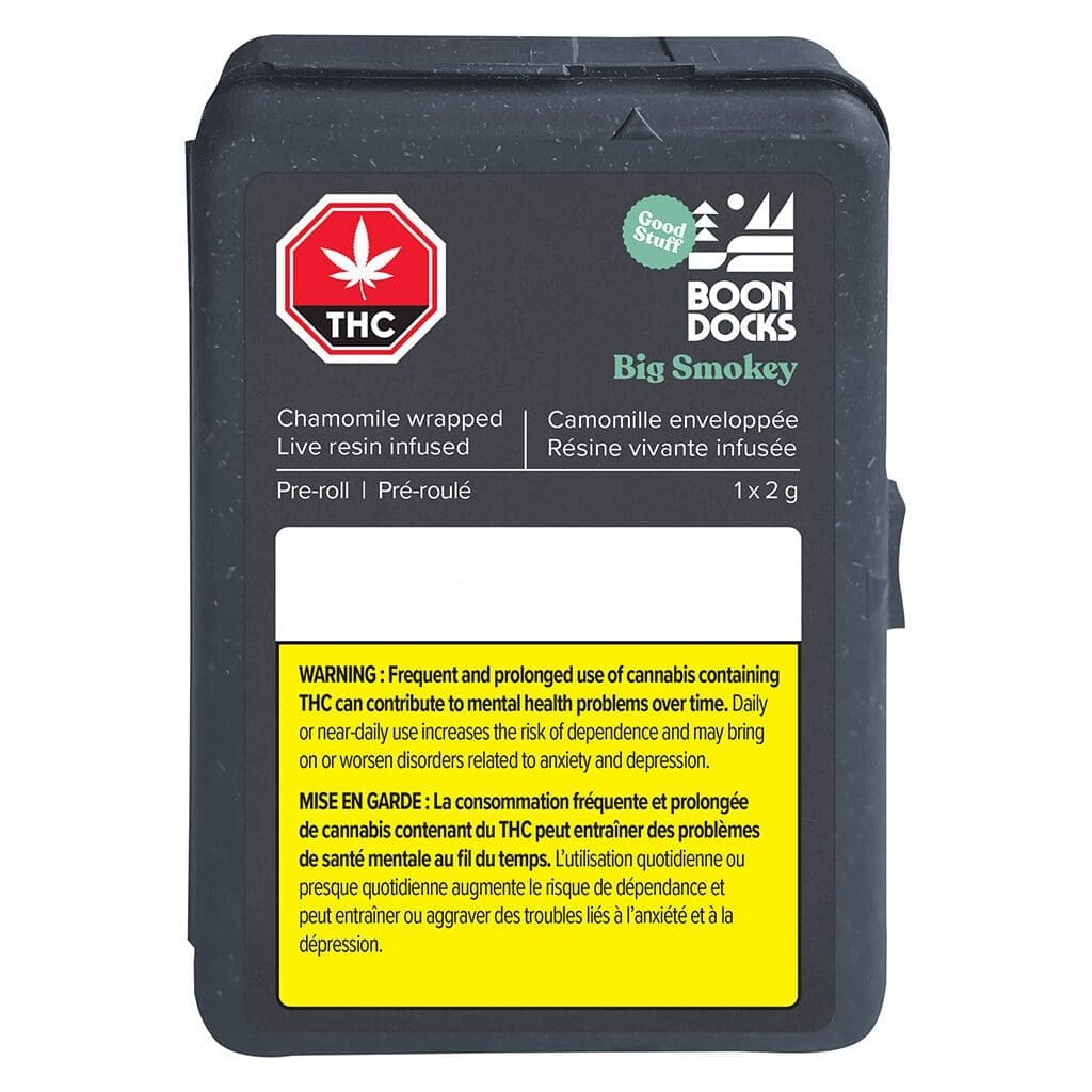 Big Smokey Live Resin Infused Natural Pre-Roll - Single <br>Hybrid <br>34.1% - Image 2