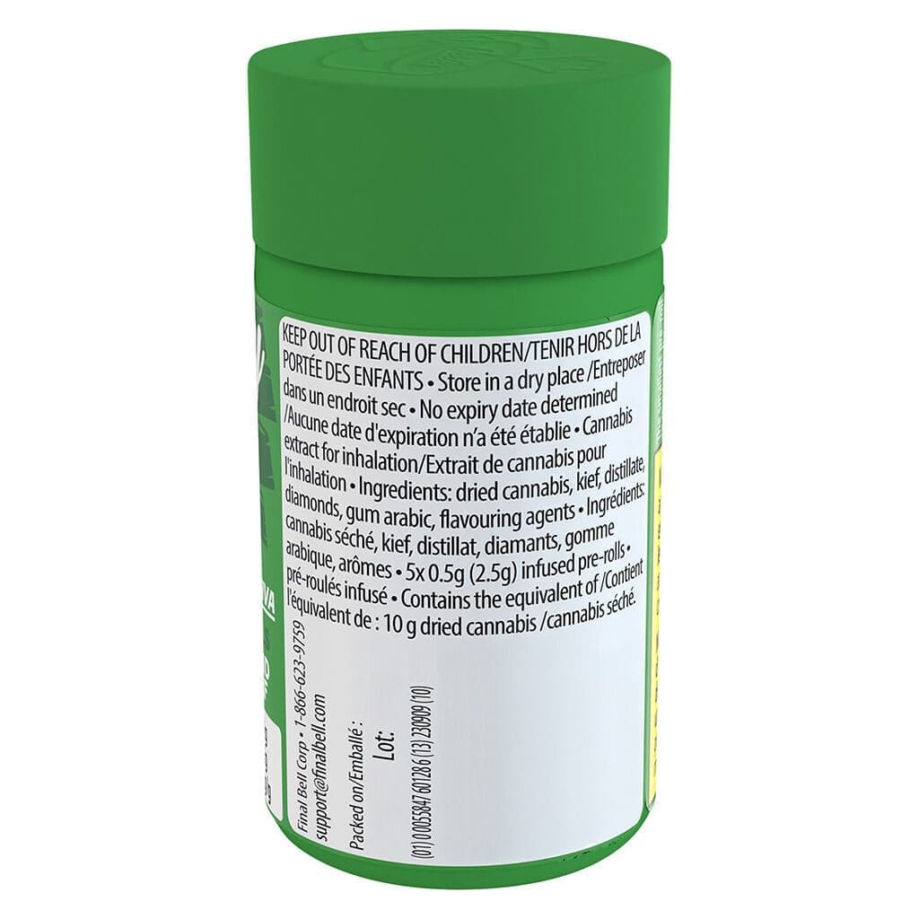 Baby Jeeter Infused Strawberry Sour Diesel Pre-Rolls 5 Pack <br>Sativa <br>38.1% - Image 3