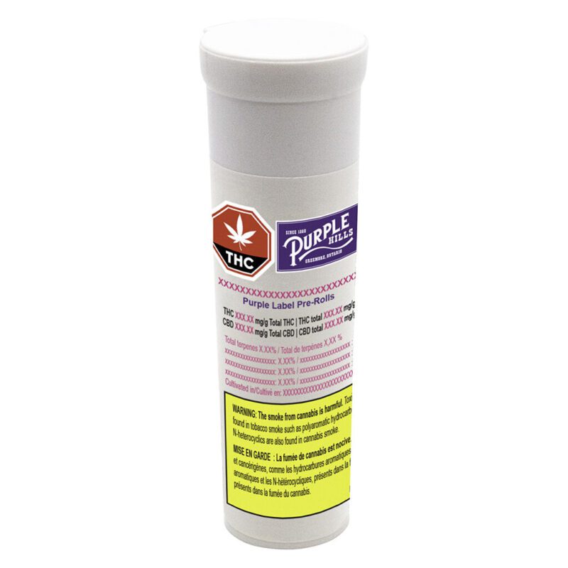 Paquet de 5 pré-rouleaux Purple Label (Pomelo Soda) Hybride 19.8%