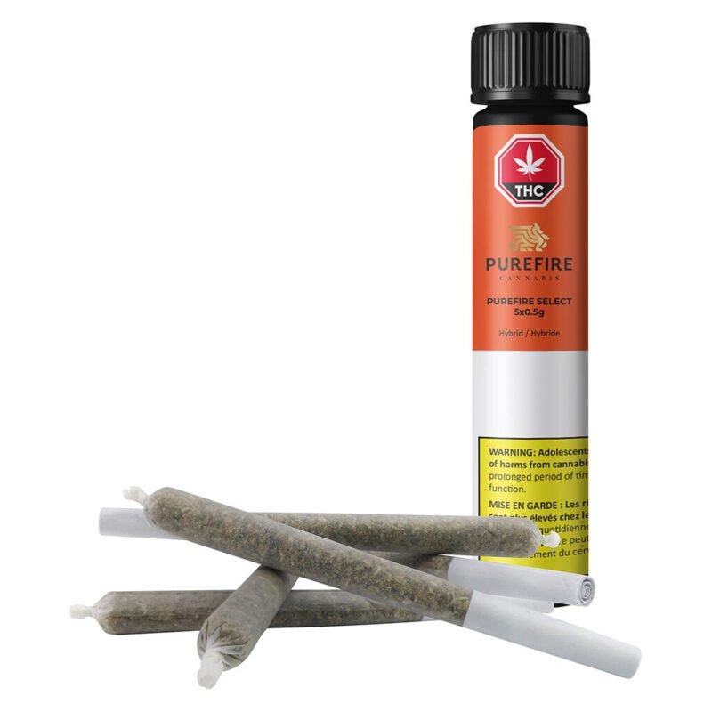 PureFire Select (Ohgee Berry)Pre-Rolls 5 Pack <br>Indica <br>24.5% | 2.22% Terps