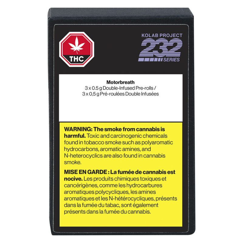232 Series Motorbreath Double-Infused Pre-Rolls 3 Pack <br>Indica <br>40.7%