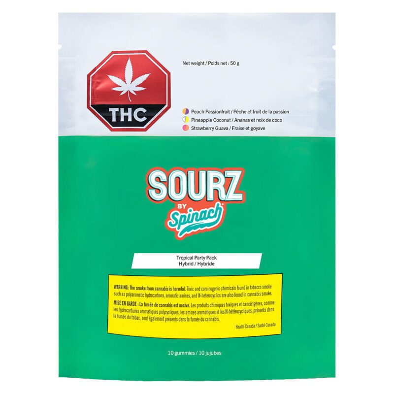 SOURZ Tropical Party Pack Soft Chews <br>10 Pack <br>10mg THC