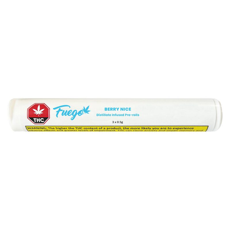 Berry Nice Distillate Infused Pre-Rolls 3 Pack <br>Indica <br>35.1%