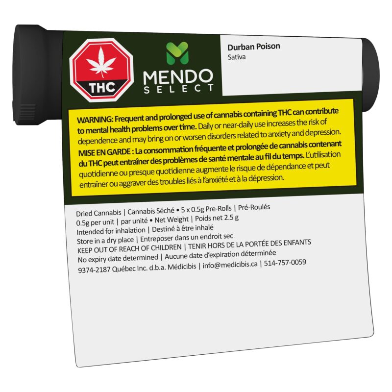 Durban Poison Pre-Rolls 5 Pack <br>Sativa <br>28.7% - Image 3