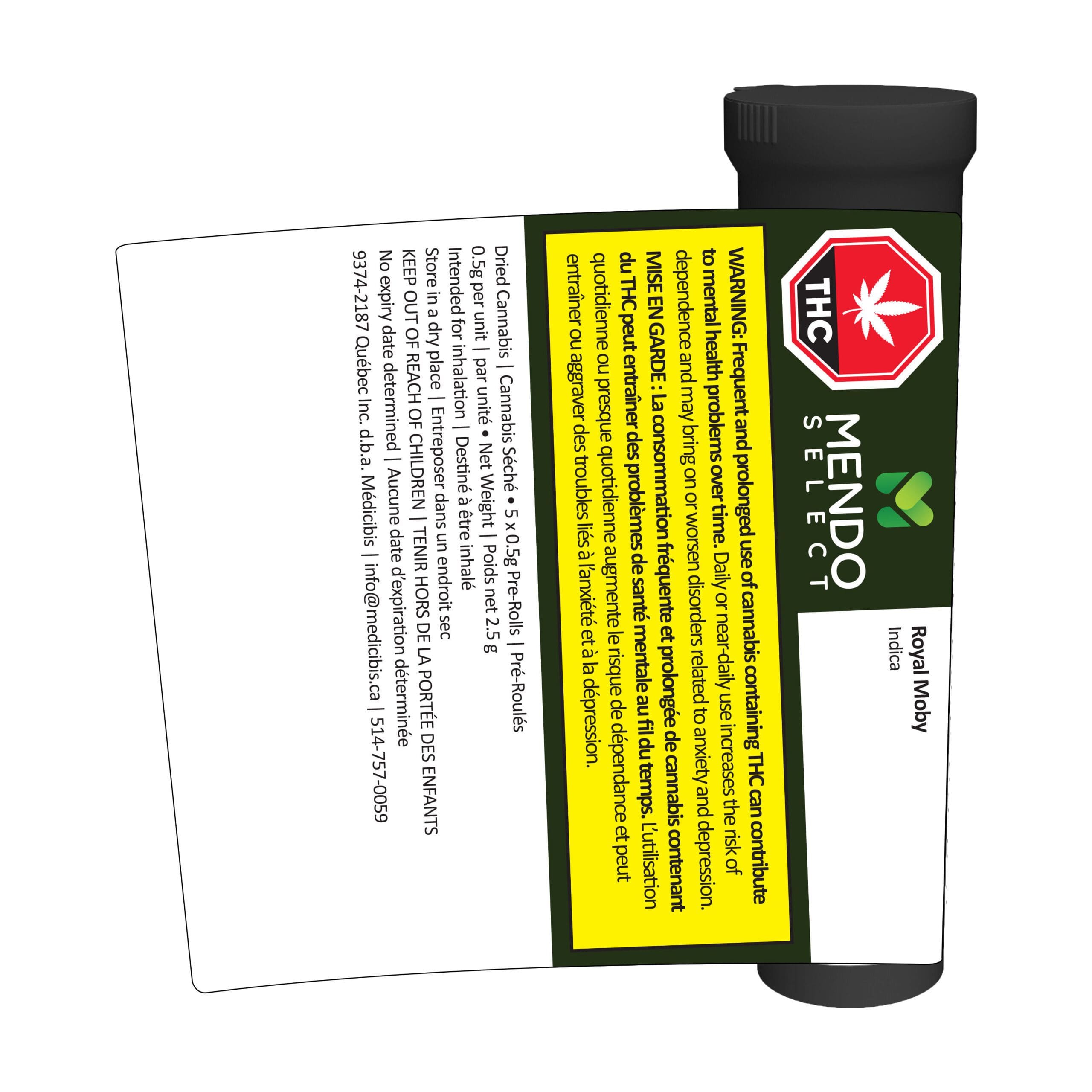 Royal Moby Pre-Rolls 5 Pack <br>Hybrid <br>27.3% - Image 3