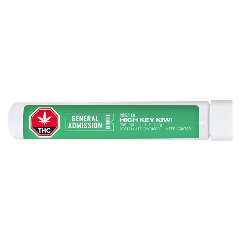 High Key Kiwi Distillate Infused Pre-Roll - Single <br>Indica <br>39.25% | 1.21% Terps