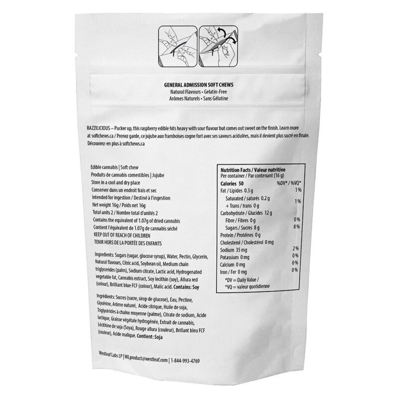 Razzilicious THC Soft Chews <br>2 Pack <br>10mg THC