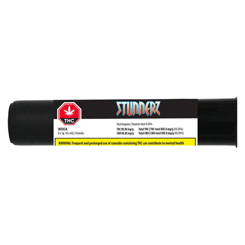 Stunnerz Indica Pre-Rolls 2 Pack <br>Indica <br>24%