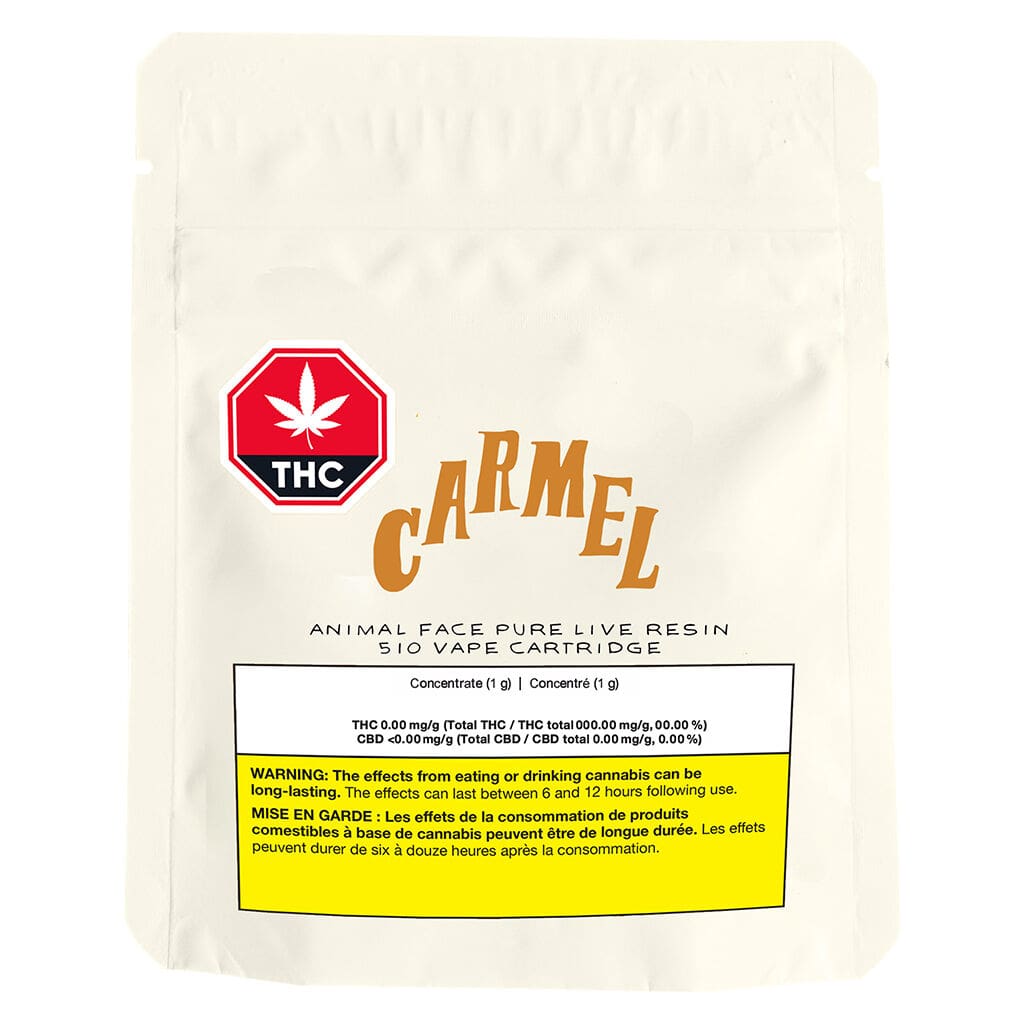 Carmel Animal Face Pure Live Resin 1g 510 Montrose Cannabis