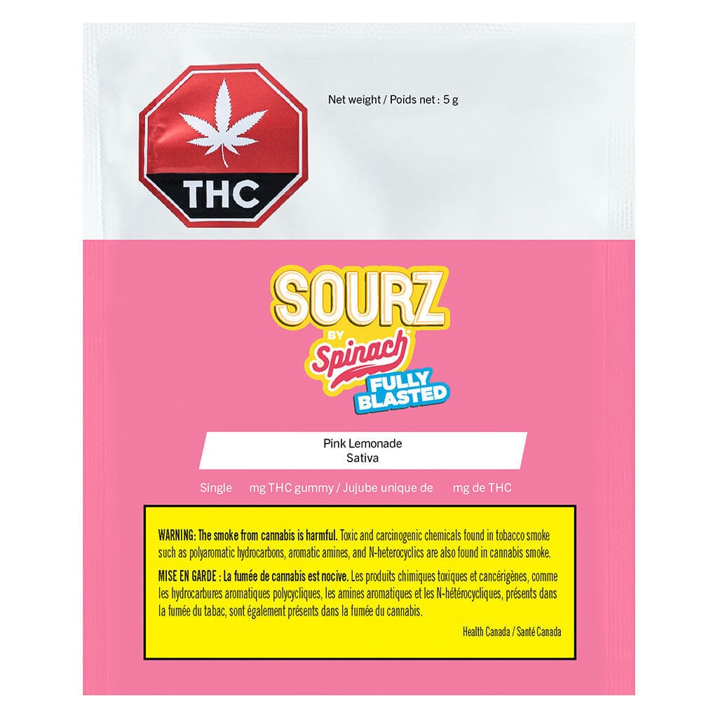 SOURZ Fully Blasted Pink Lemonade Gummy 1 Pack<br>Sativa <br> 10mg - Image 2