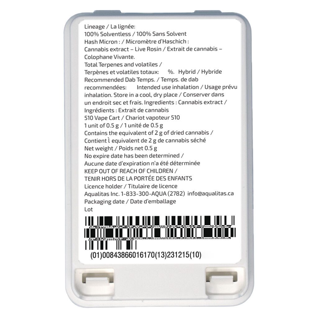 Sauce Rosin Labs Solventless Live Rosin Cart 0.5g 510 Montrose Cannabis