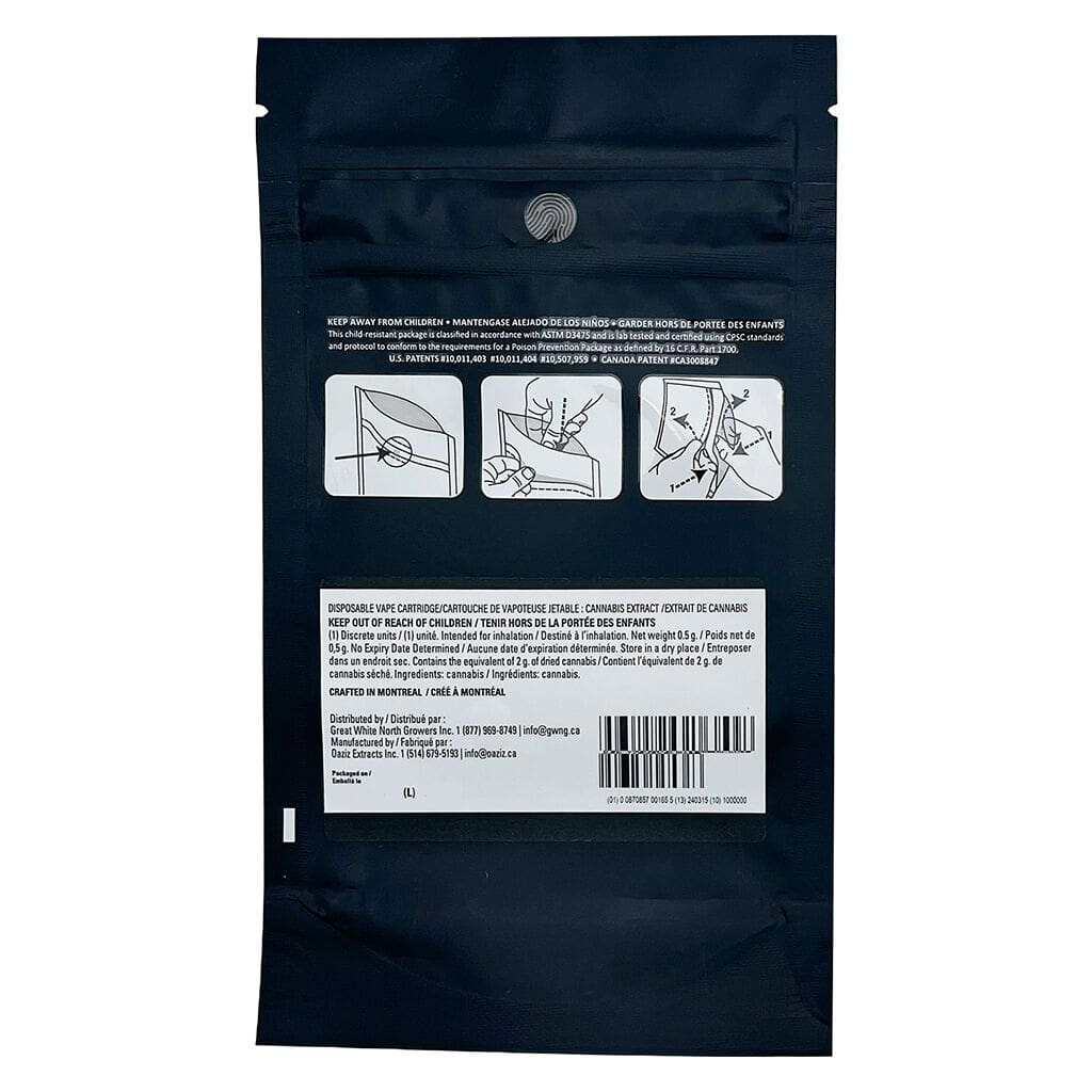 Hash Rosin AIO Vape 0.5g <br>(White Runtz) - Image 3