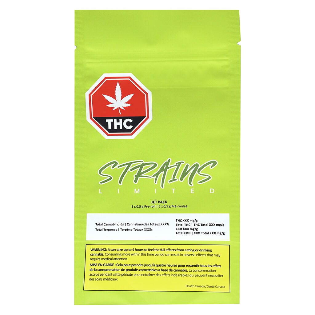 Strains Ltd. JET Pack 5x 0.5g Pre-Rolls Montrose Cannabis