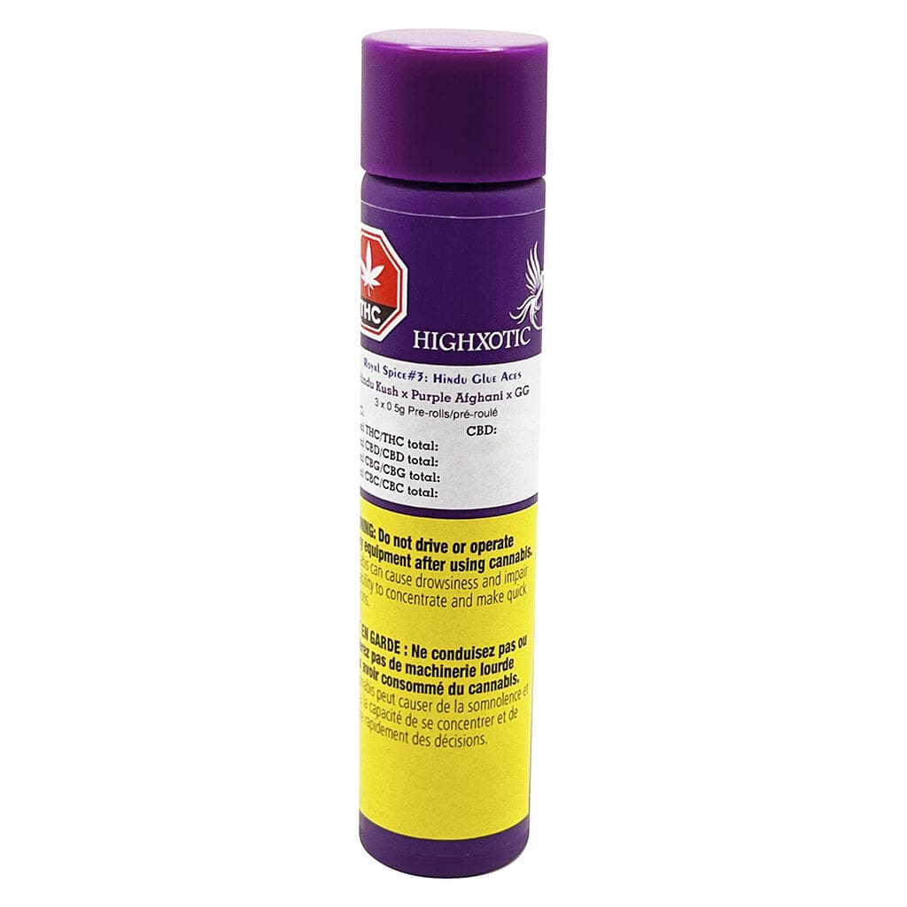 Royal Spice #3: Hindu Glue Pre-Rolls 3 Pack <br>Indica <br>30% | 3.1% Terps - Image 2