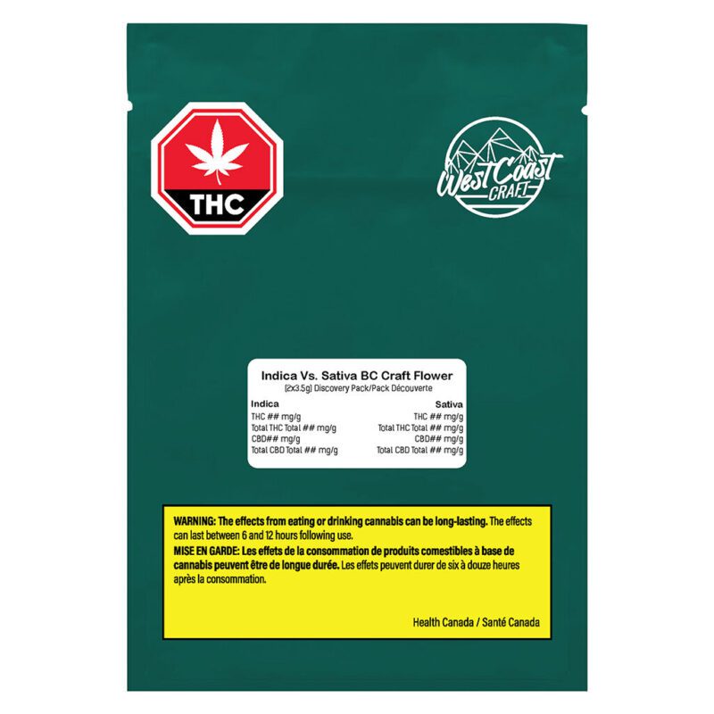 BC Craft Indica Vs. Sativa Discovery Pack 7g <br>Hybrid <br>BG 28.9% | LM 24.7% <br>BG 3.76% | LM 2.95% Terps