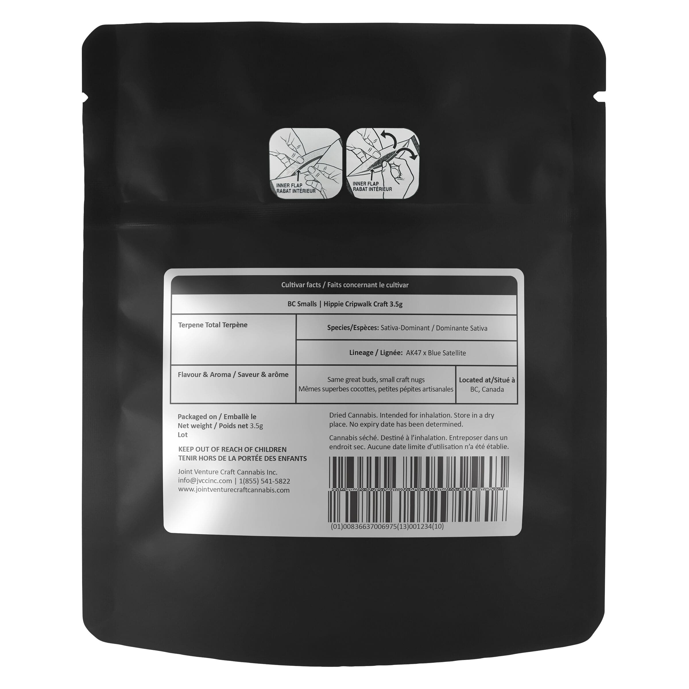 Hippie Cripwalk Craft 3.5g <br>Sativa <br>30.2% | 1.25% CBD <br>2.42% Terps - Image 3