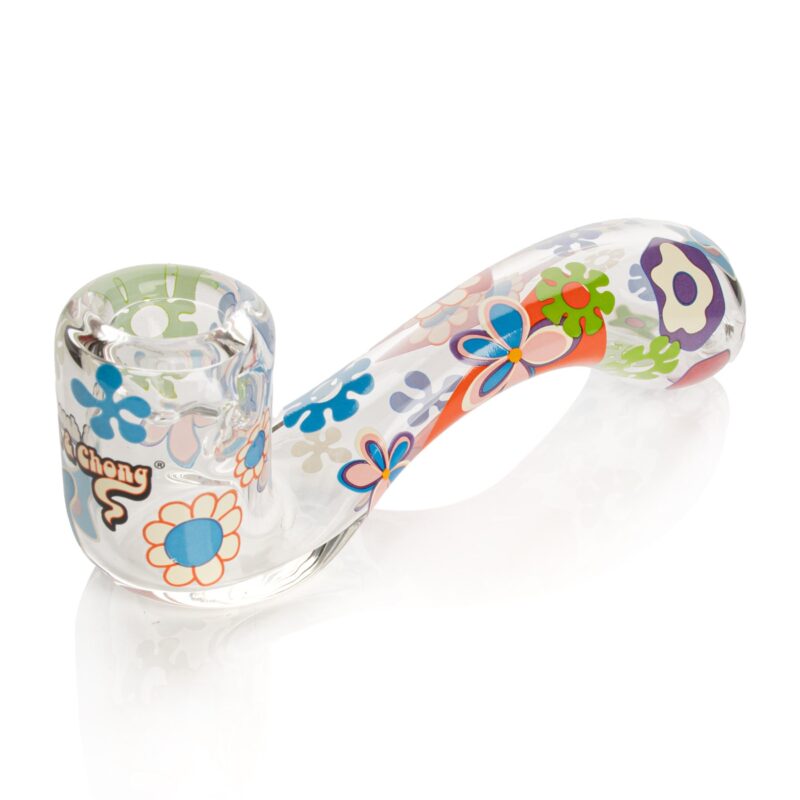 Clear Power To The Flower Sherlock Hand Pipe