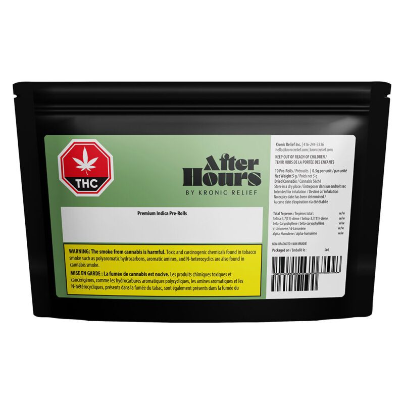 Premium Indica Pre-Rolls 10 Pack <br>30.5% | 2.6% Terps - Image 2