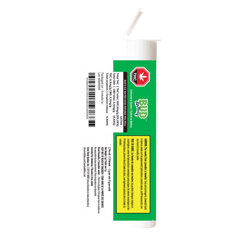 Bud Lafleur Bud's Ice Water Hash Infused 1x1g Pre-Roll Montrose Cannabis