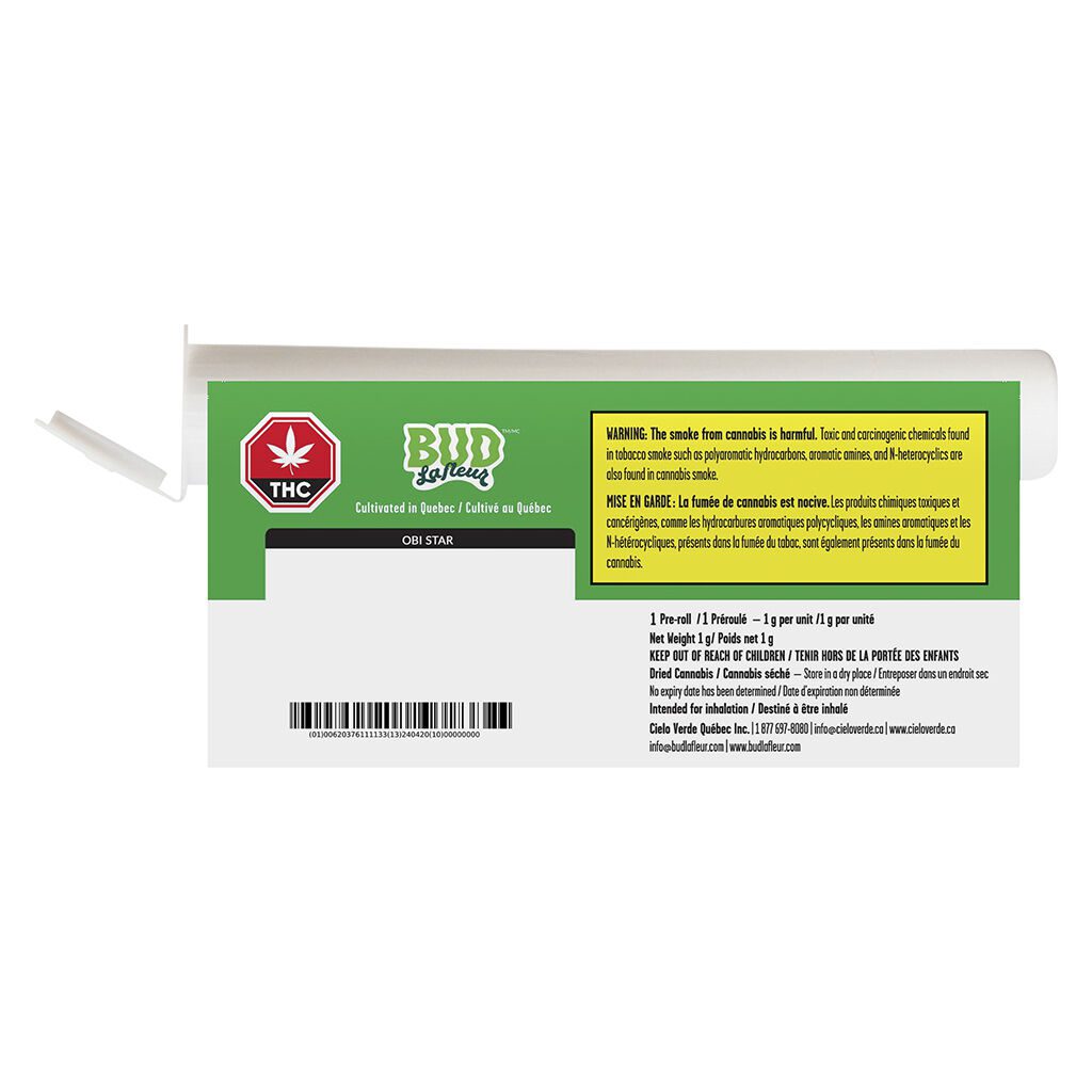 Obi Star Pre-Roll - Single <br>Indica <br>31.5% | 2.68% Terps - Image 3