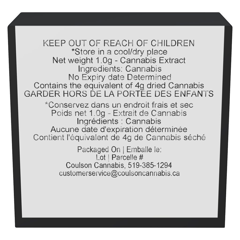 Hand Rolled Ice Water Hash - LEMON Z 1g <br>Indica <br>70.4% - Image 3