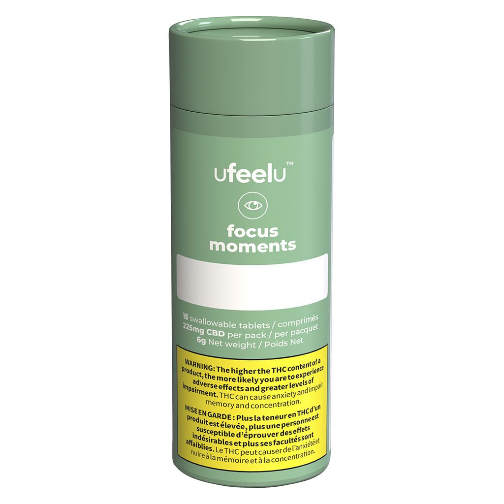 Focus Moments Capsules <br>15 Caps <br>CBD 150mg Total <br>10mg CBD per unit <br>5mg CBG & CBC per unit - Image 2