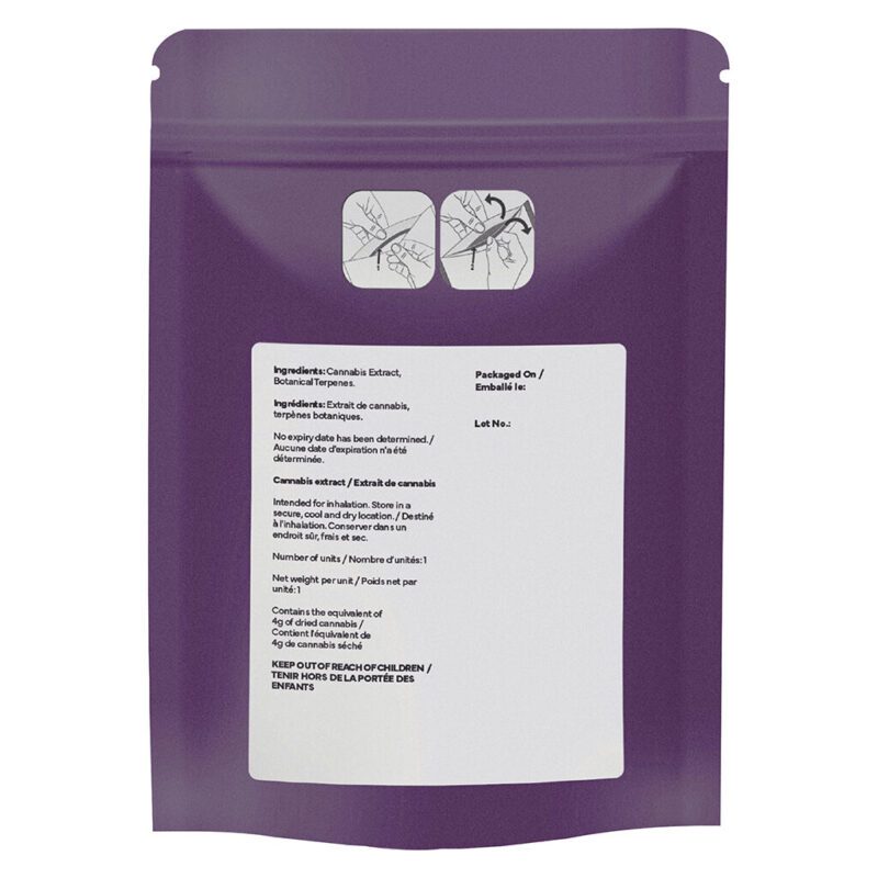 Dream Live Resin All-In-One (Lavender Acai Tea) Disposable 1g <br>CBD <br>THC 30.3% | CBD 29.9% <br>CBN 10.4% | CBG 10.3% - Image 3