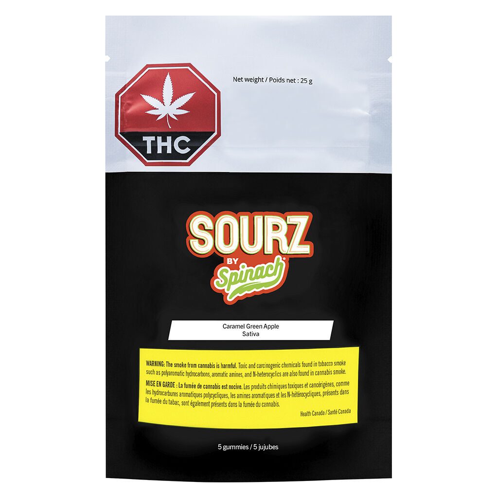 SOURZ Caramel Green Apple Soft Chews 5 Pack <br>Sativa <br>10mg - Image 2