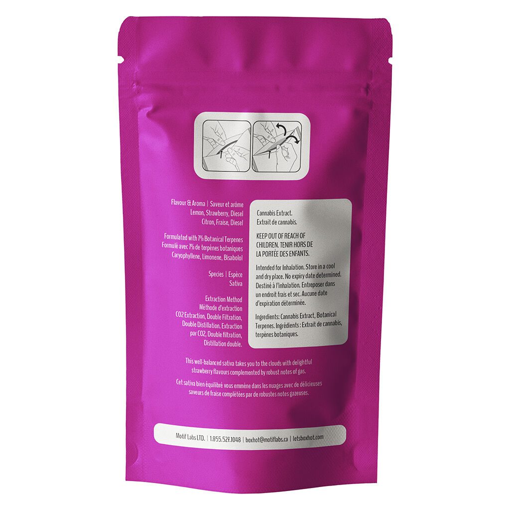 Boxhot Strawberry Diesel 1.2g 510 Sativa Vape Montrose Cannabis