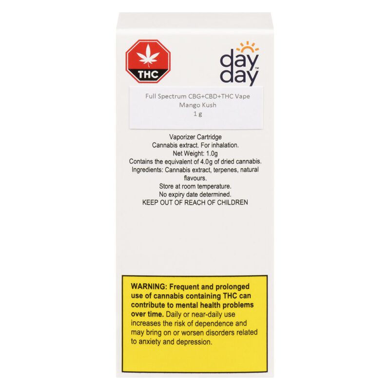 Full Spectrum CBG+CBD+THC (Mango Kush) 510 1g <br>CBD <br>THC 15% | CBG 30% | CBD 50%