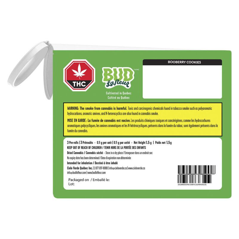 Booberry Cookies Pre-Rolls 3 Pack <br>Indica <br>31.1% | 3.24% Terps - Image 3