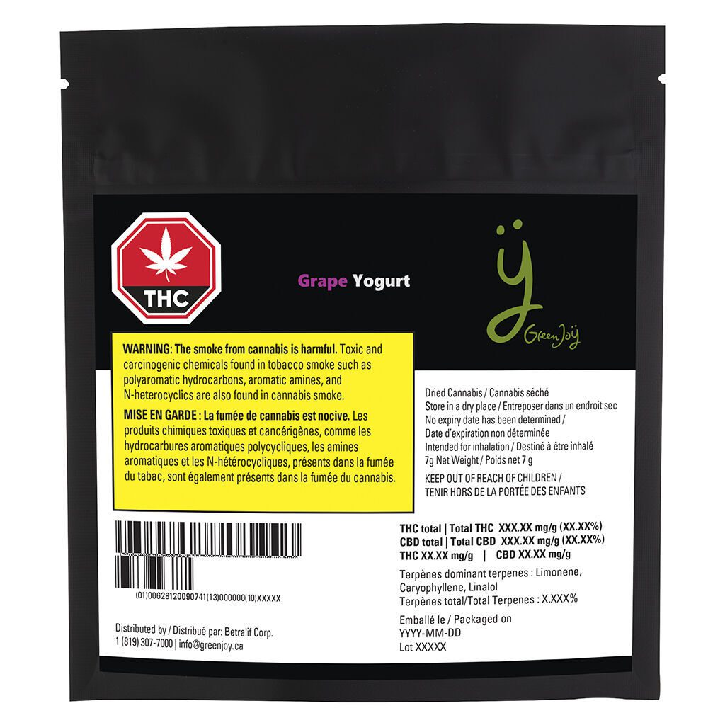 Green Joy Grape Yogurt 7g Montrose Cannabis