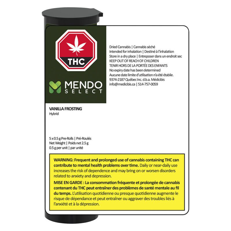 Vanilla Frosting Pre-Rolls 5 Pack <br>Indica <br>19.7% - Image 3